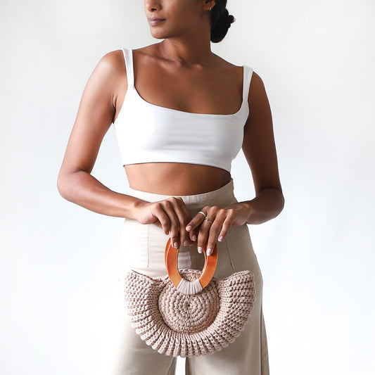 Sandstone Crochet Bag