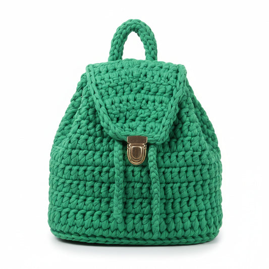 Gorgeous Green Crochet Backpack