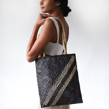 Obsidian Night Palmyrah Bag