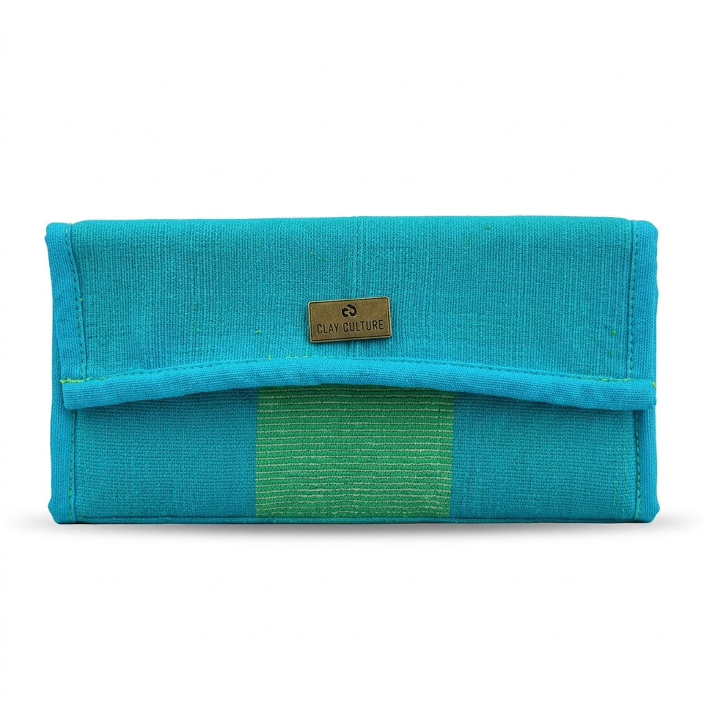 Turquoise & Lime green Handi Wallet