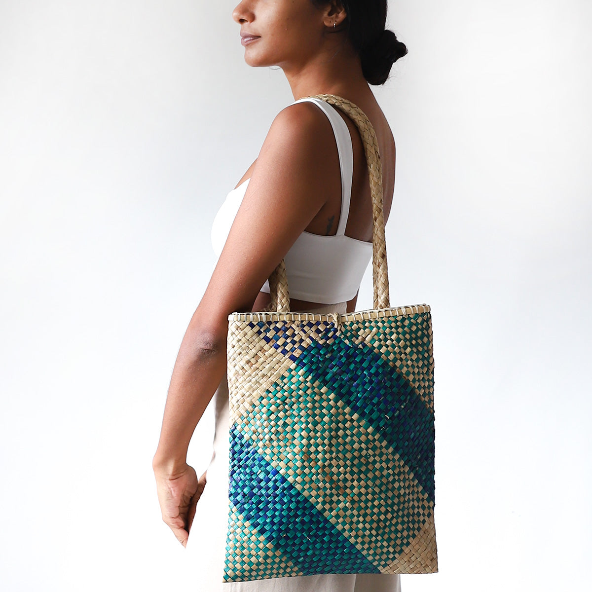 Sapphire Tide Palmyrah Bag