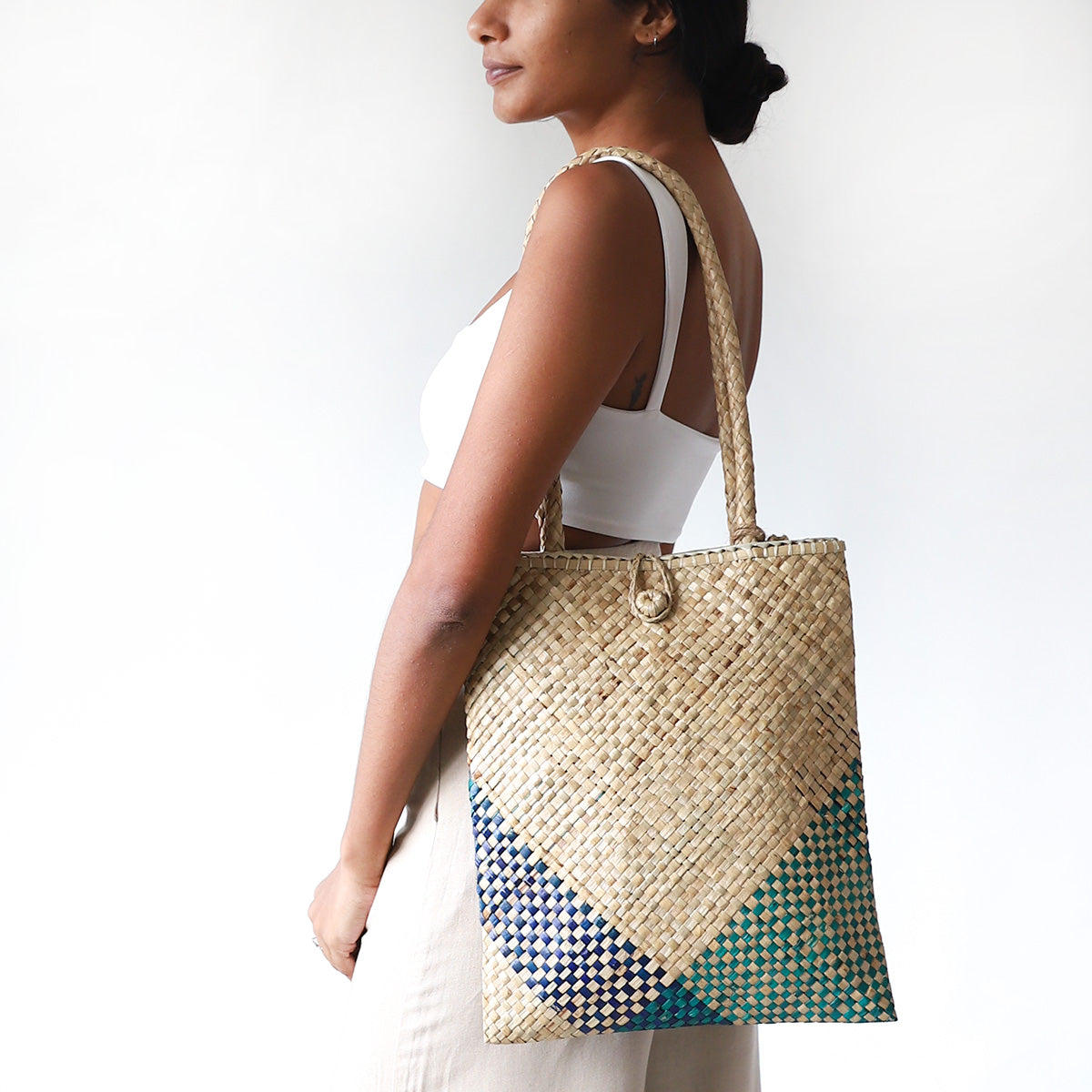 Sapphire Tide Palmyrah Bag