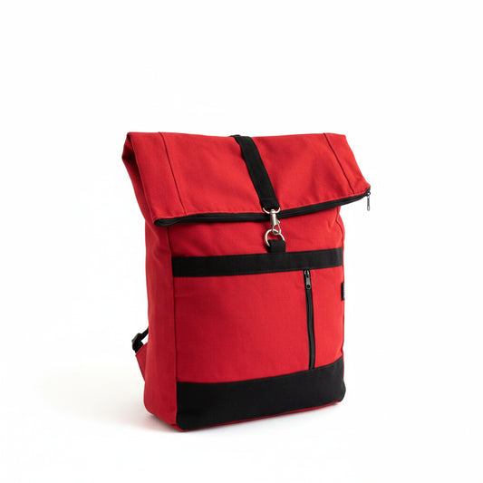 Black & Red Handloom Rucksack