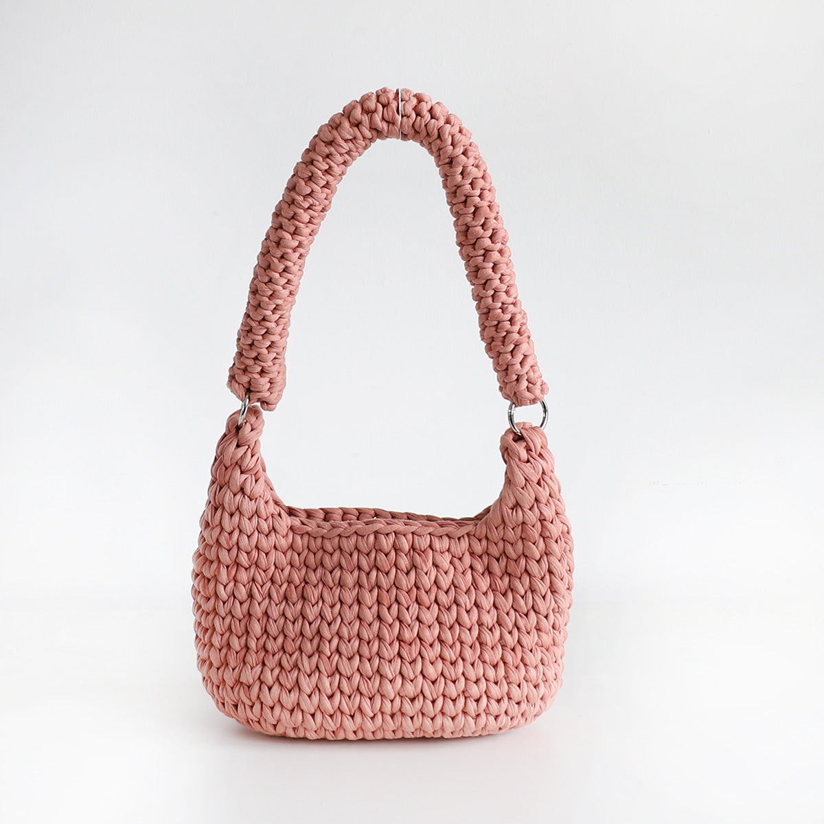 Blush Meadow Crochet Bag
