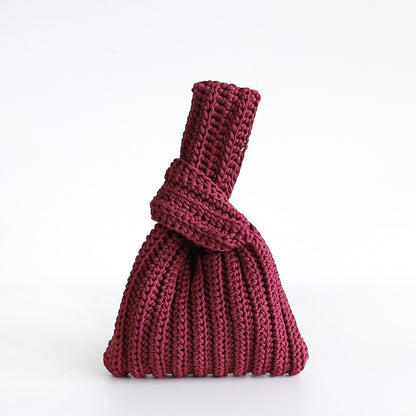 Plum Loop Crochet Bag