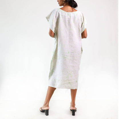 Leaf Whisper Batik Dress