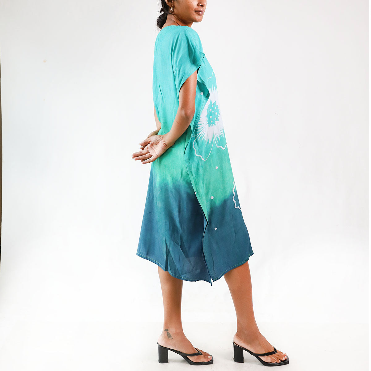 Floral Waves Batik Dress