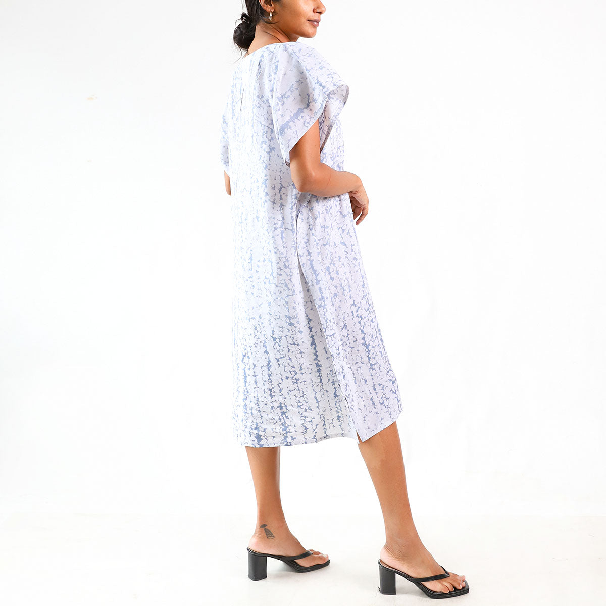 Blue Splash Batik Dress