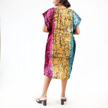 Rainbow Glow Batik Dress