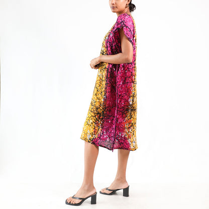 Rainbow Glow Batik Dress