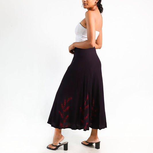 Magenta Charm Batik Wrap Skirt