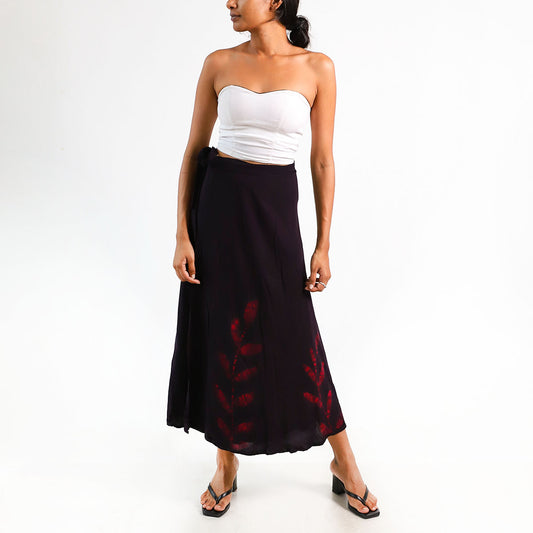 Magenta Charm Batik Wrap Skirt