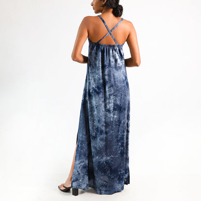 Deep Sea Tie-Dye Dress