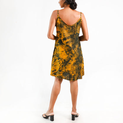 Golden Horizon Batik Dress