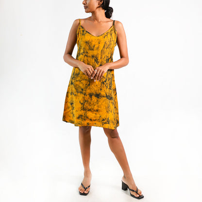 Golden Horizon Batik Dress