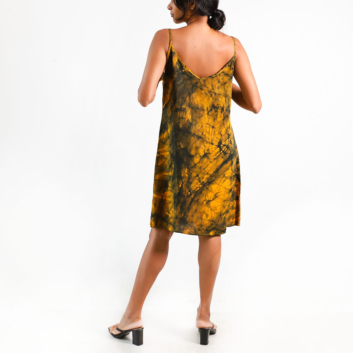Mustard Bloom Batik Dress