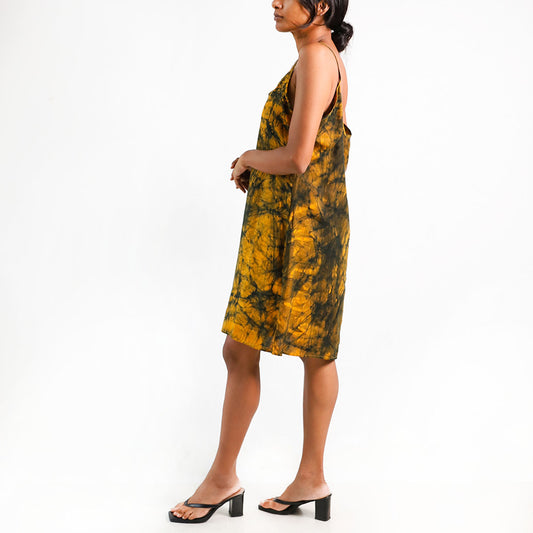 Mustard Bloom Batik Dress