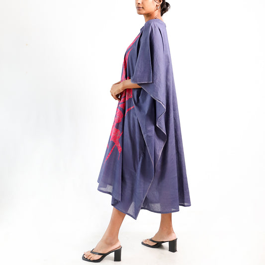 Twilight Bloom Batik Kaftan