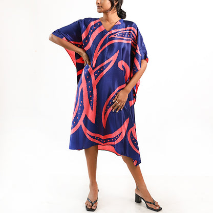 Neon Peach Batik Kaftan