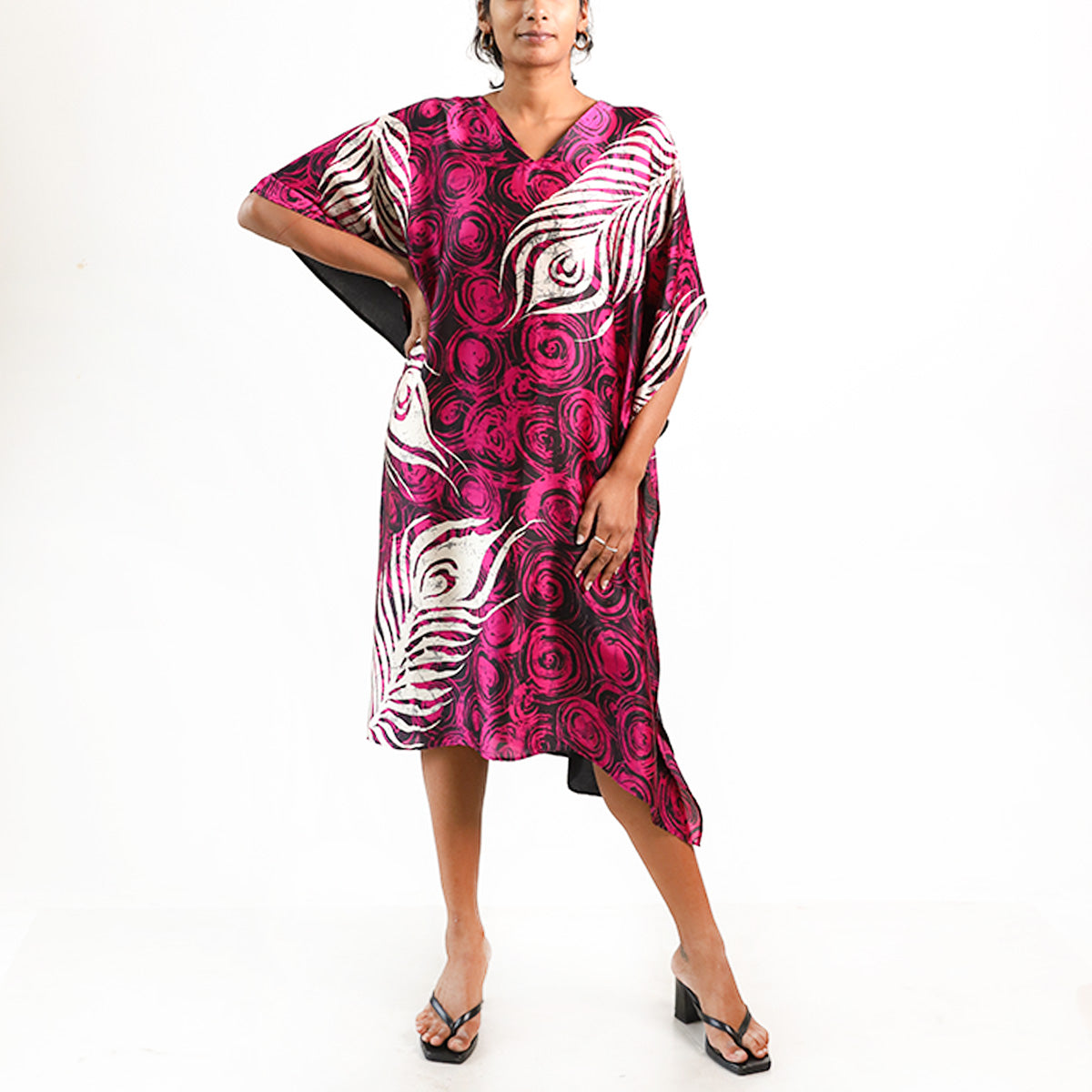 Magenta Mix Batik Kaftan