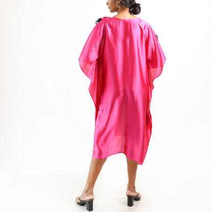 Red Drip Batik Kaftan