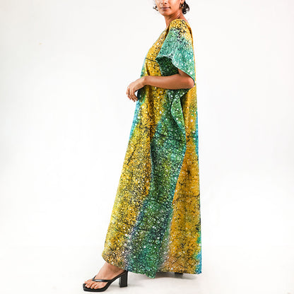 Rainbow Burst Batik Kaftan