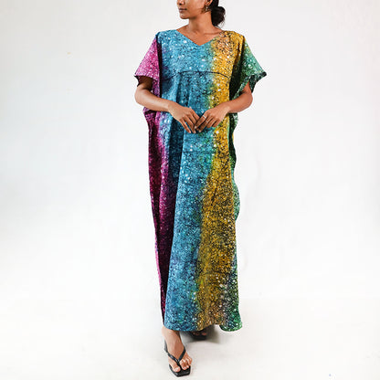 Rainbow Burst Batik Kaftan