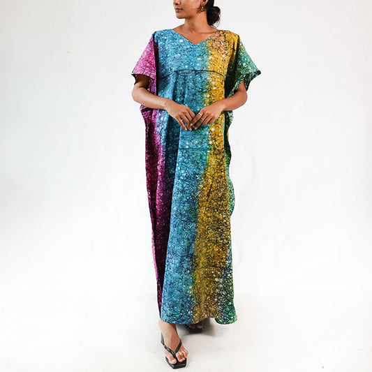 Rainbow Burst Batik Kaftan