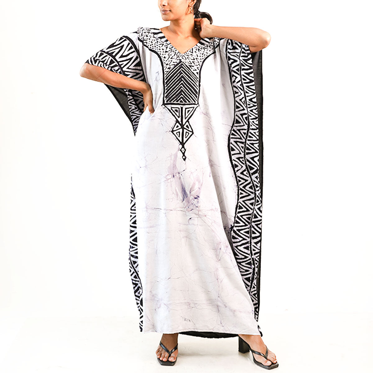 Ebony Whisper Batik Kaftan