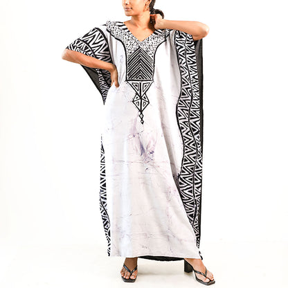 Ebony Whisper Batik Kaftan