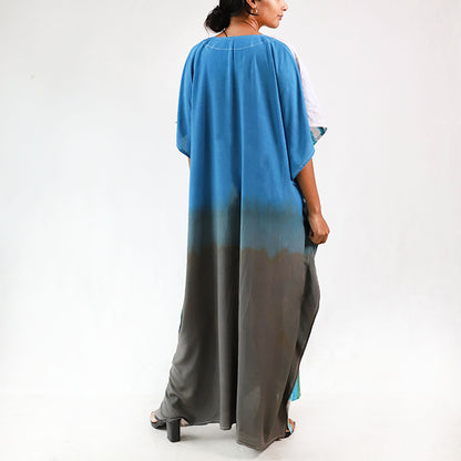 Deep Sea Stripped Batik Kaftan