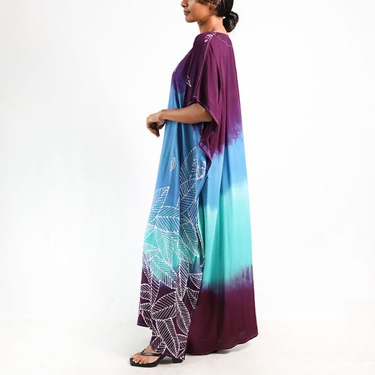 Serene Lagoon Batik Kaftan