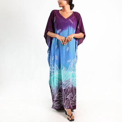 Serene Lagoon Batik Kaftan