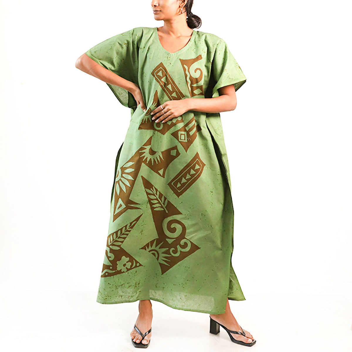 Earthy Elegance Batik Kaftan