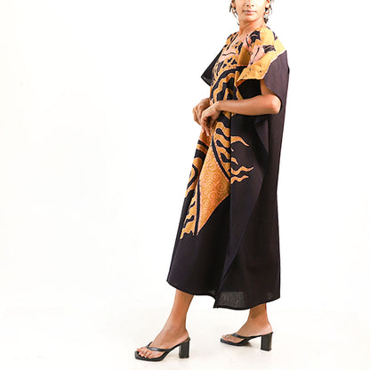 Fiery Dusk Batik Kaftan