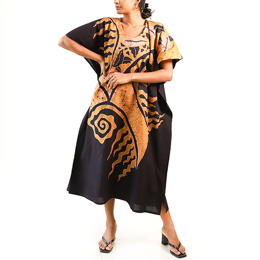 Fiery Dusk Batik Kaftan