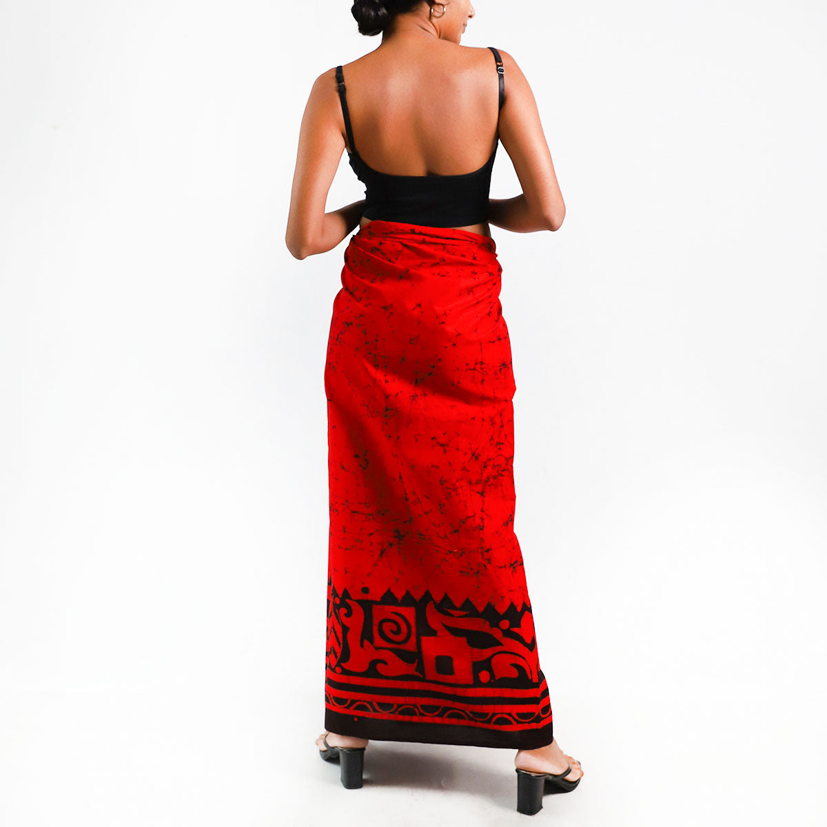 Crimson Flame Batik Sarong