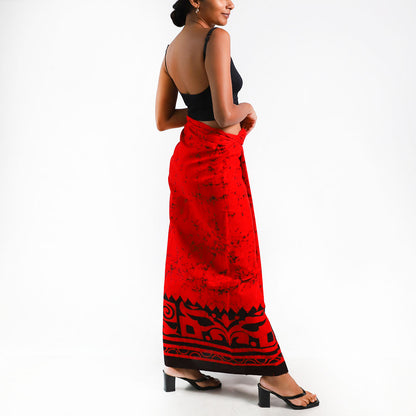 Crimson Flame Batik Sarong