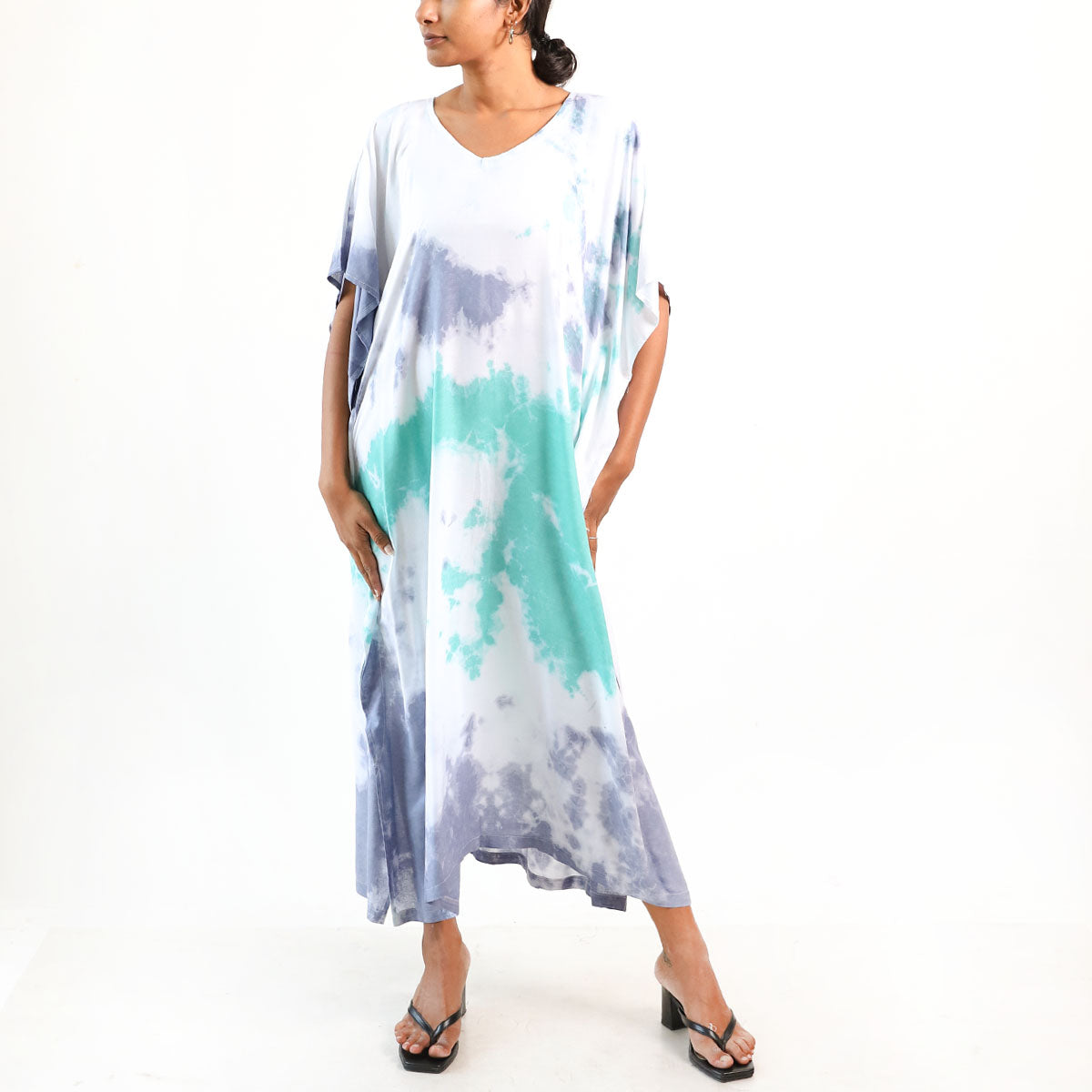 Azure Mist Batik Kaftan