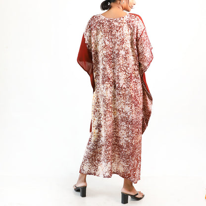 Sunburst Bloom Batik Kaftan