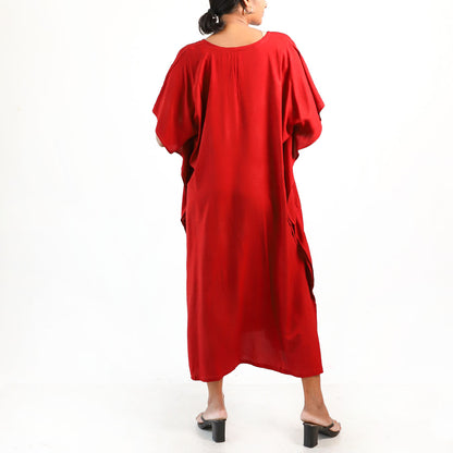 Scarlet Mandala Batik Kaftan