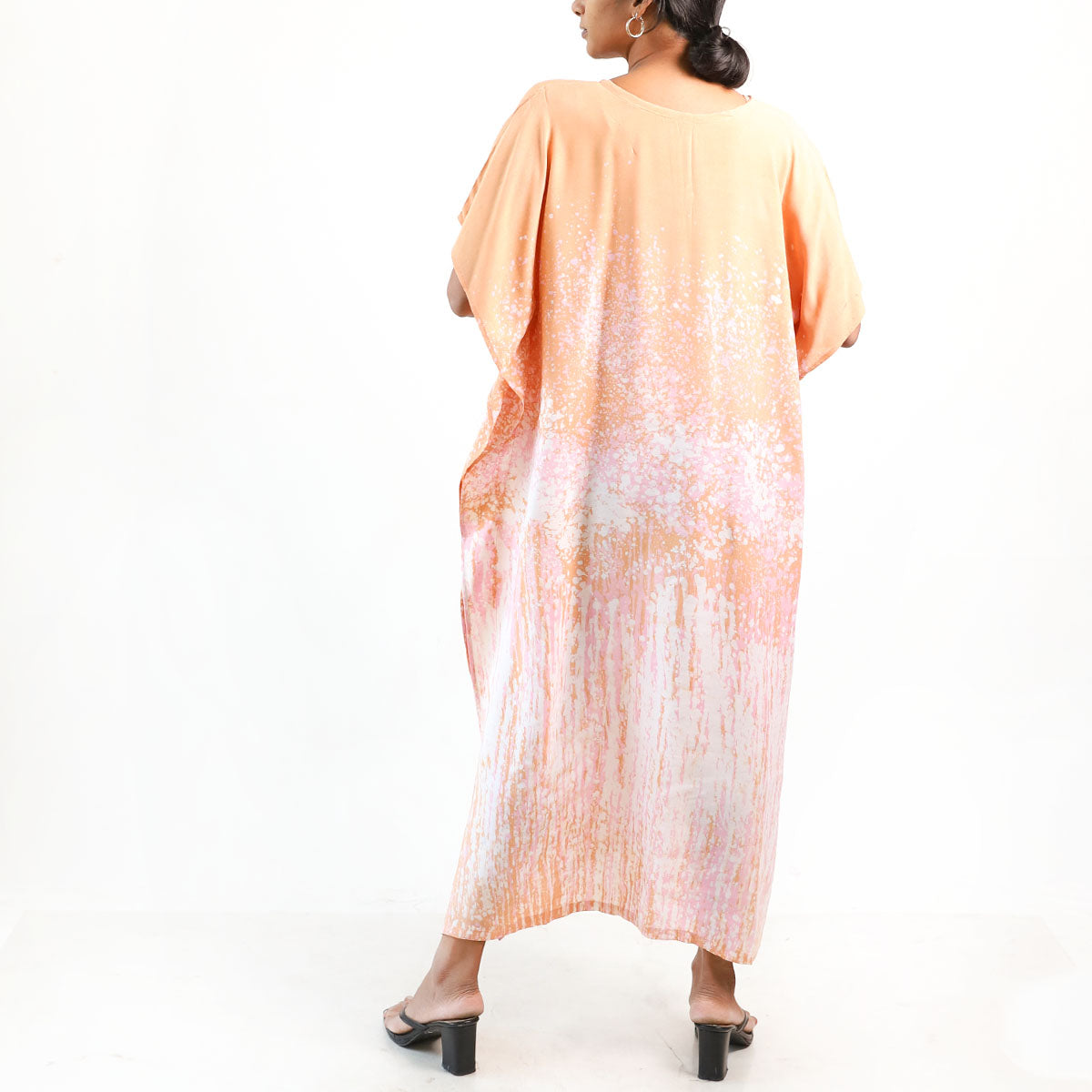 Peach Glow Batik Kaftan