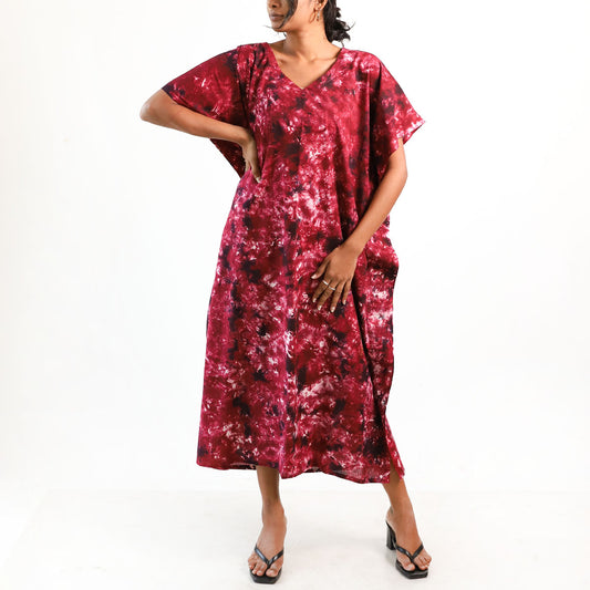 Shadow Bloom Batik Kaftan