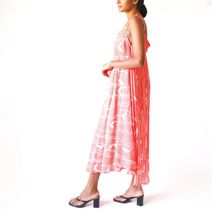 Peach Vine Batik Dress