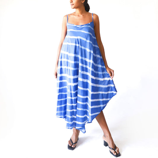 Ocean Stripe Batik Dress