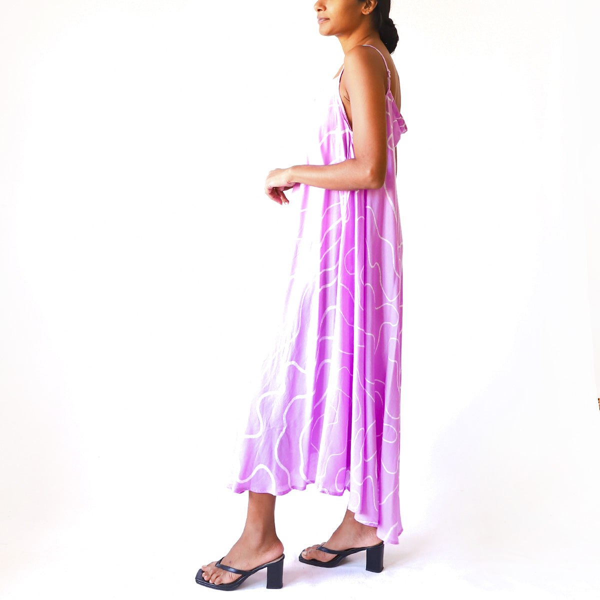 Abstract Rose Batik Dress