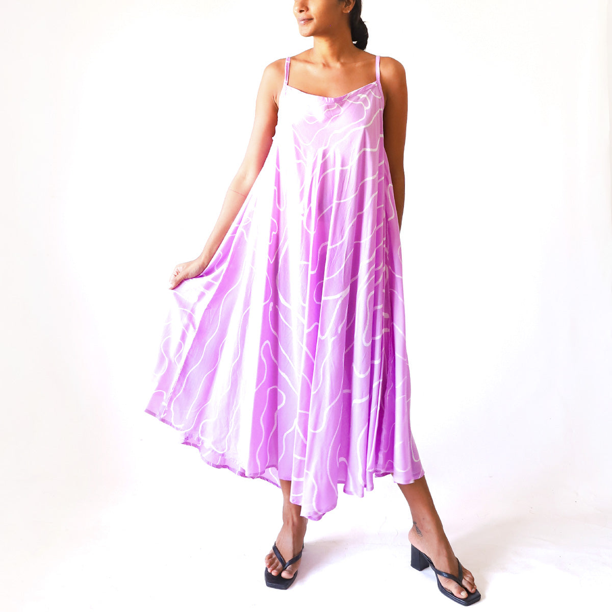 Abstract Rose Batik Dress