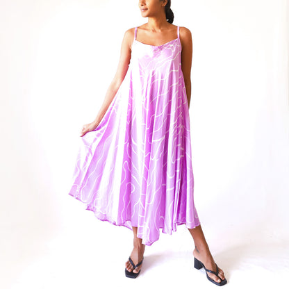 Abstract Rose Batik Dress