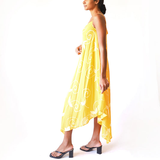 Golden Vine Batik Dress