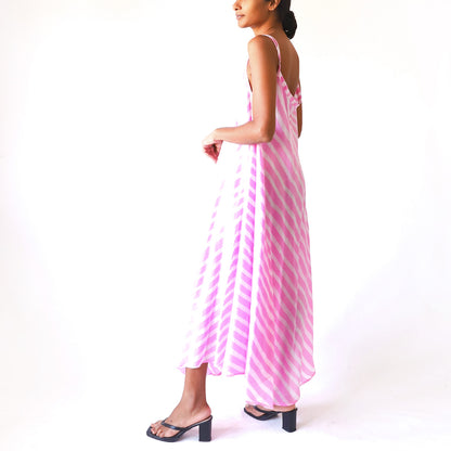 Blush Stripe Batik Dress